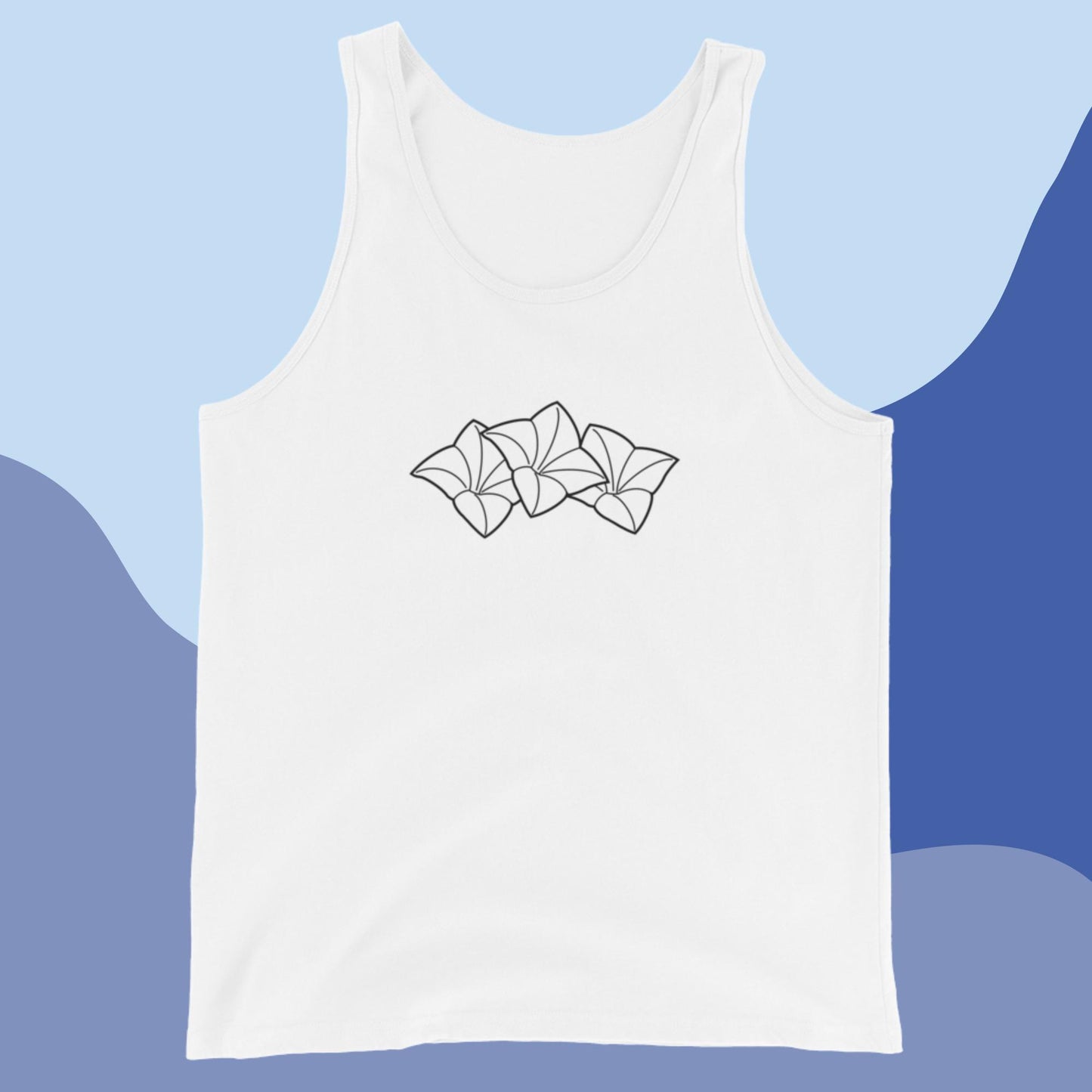 Fuetsa: Gaosali White Monotone Unisex Tank Top